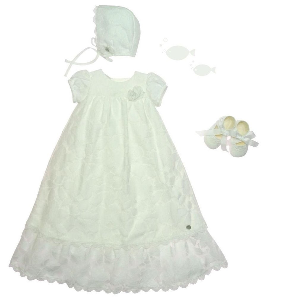 Paz Rodriguez babtism dress with hat s1m NWT